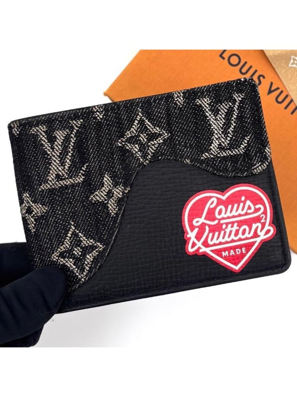 Louis Vuitton Monogram Denim Portefeuille Slender NIGO Wallet